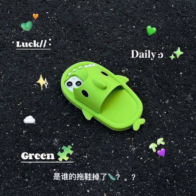 Cartoon 3D Green Shark Shock-proof Silicone Phone Case Back Cover Protective Case for Mobile Phone 13 14 15pro Max photo-5