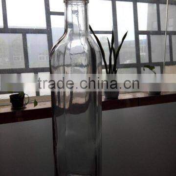 500ml olive oil bottle glass bottle with cap, insert and sleeve