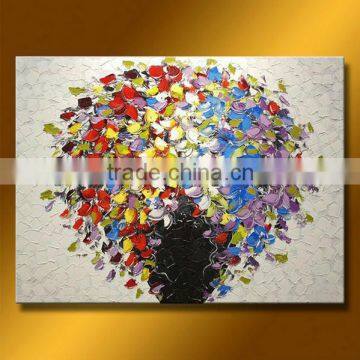 thick brush strokes heavy oil colourful flower oil painting                        
                                                Quality Choice