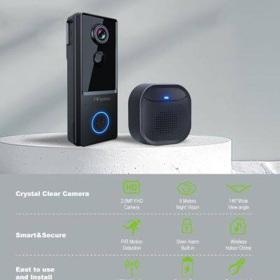 Ringsee Night Vision Wifi Video Doorbell Low Power 2 Way Intercom Smart Door Bell Camera Wireless Doorbell Chime