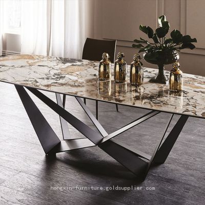 High - Quality and Stylish Designs Fixed Rock Slab Dining Table photo-3