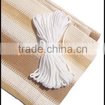 Ivory / Khaki / Brown Striped Outdoor Privacy Screen Net Mesh For Deck, Balcony, Fence, Pool or Patio. 34" H x 184" L INCHES photo-2