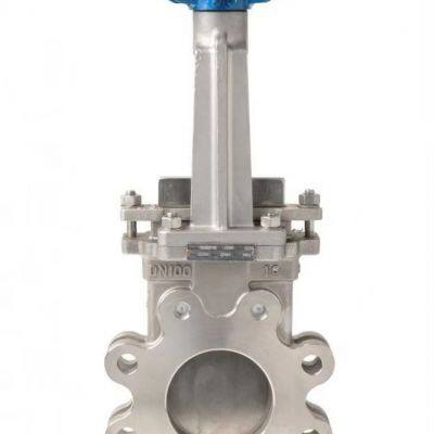 JIS ASME ANSI DN50-DN1200 4in 6in CF8 Knife Gate Valve With Double Action Pneumatic Actuator for Slurry Use photo-4