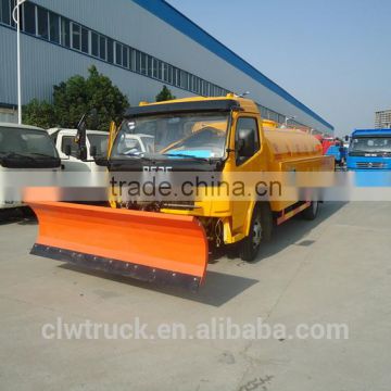 Dongfeng 5m3 heavy pressure cleaning vehicle with snow sweeping equipment