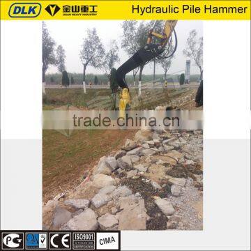 wood steel stone hydraulic pile driver for excavator