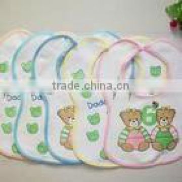 100% cotton interlock embroidered mermaid baby bibs