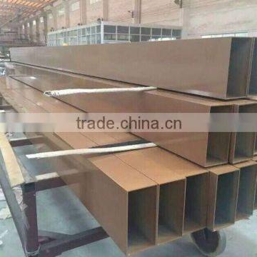 Low price high quality powder coated extruded aluminum pipe (aluminium square pipe, aluminum pipe prices) for ceiling
