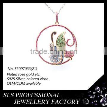 White and big stone designs pendant for fashion girls wear national flavor pendant silver material gold plated designs