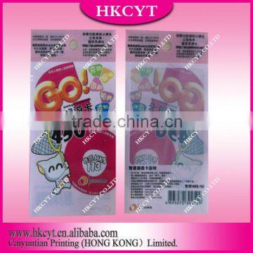 Custom Printing Three Side Seal Plastic Card Bag/plastic Goods Bag