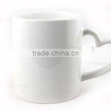 11 oz heart handle blank sublimation mug