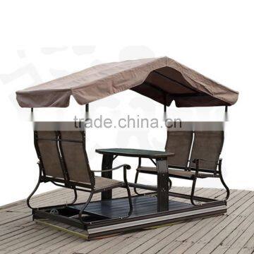 Simple Modern Sun Room Four-Bit Garden Wrought Iron Gazebo Dynamic Outdoor Gazebo Swing Quality Choice photo-3