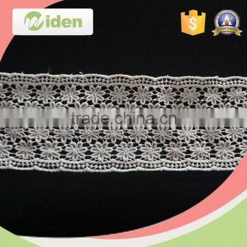 Nice Natural Color Spider Web Fabric Floral Figures Chemical Lace