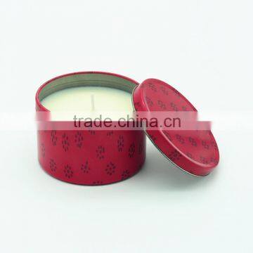 Red Scented Travel Tin Candle/Aromatic Metal Tin Candle and Metal Lid photo-3