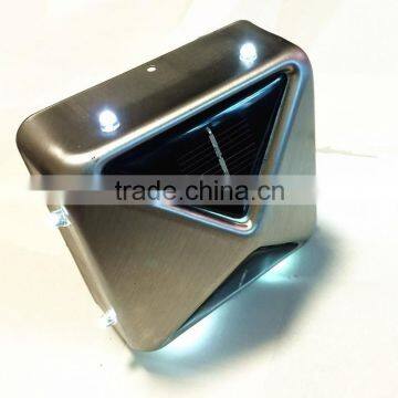 121x121mm LED Solar Energy Fence Stainless Steel Post Caps for Garden Use photo-3