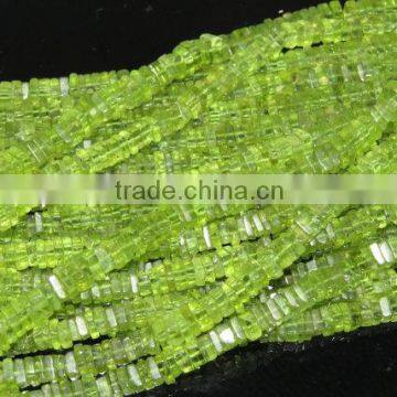 Peridot Heishi Shape Beads