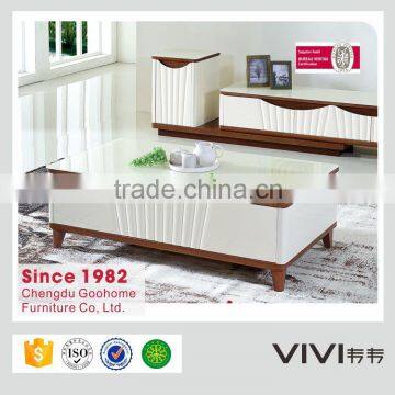 luxury white MDF furniture tea table for living room