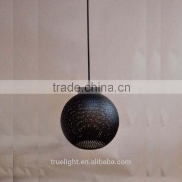 hollow texture metal pendant lamp with ball shade