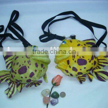 Lovely fish shape stuffed plush animal toy bag PT087