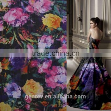 chiffon digital fabric printing on fabric chiffon printed fabric poly chiffon print