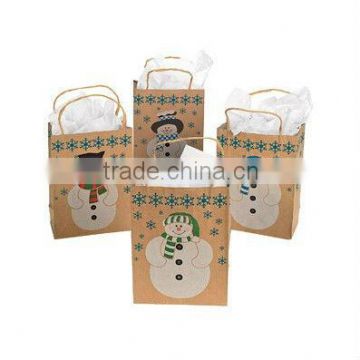 Customized design merry christmas paper bag