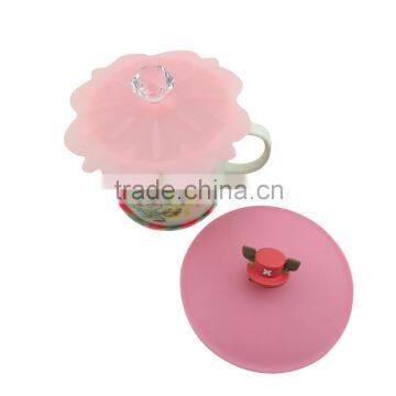 Hot Sell Food Grade Lovely Silicone Coffee Cup Cover Lid,LFGB Siliocne Cup Cover photo-3