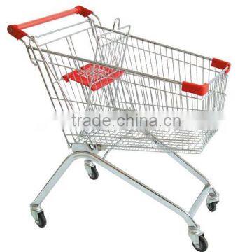 Fashion style collapsible wheels chromeplate folding shopping trolley cart