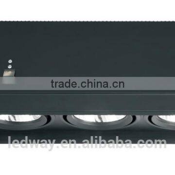3*25W 3*35W 3*60W LEDWAY LED Indoor Three-head Trimless Grille Spot Lamp With Decoration Plat IP20