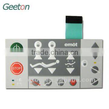 custom tactile with backlight LED membrane keypad used medical instrument