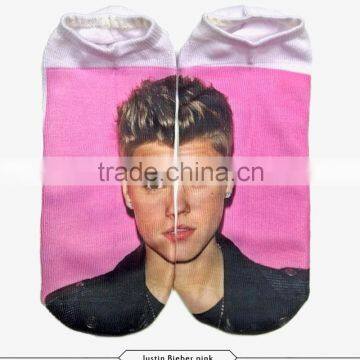 Fashion Sexy Women Anklet High Quality 3d Digital Full Print Colorful Ankle Socks Sports Unisex Custom Hot Sale Stretch Spandex photo-3