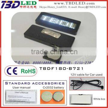 WHITE Rechargeable fashion mini led nameplate / mini led message board/small led name card screen