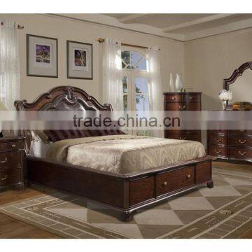 Tabasco King Bed / amercian style solid wood bedroom AS-B32