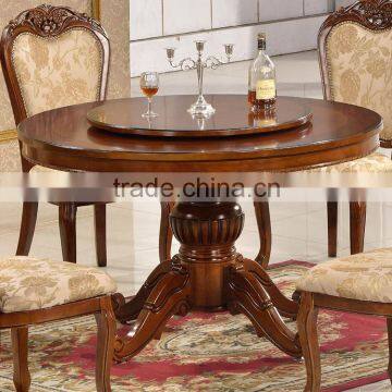 Restaurant furniture round rotator dining table with rotating center