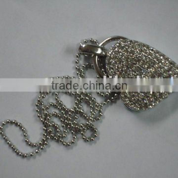 crystal/diamond usb flash drive/ disk with chain