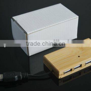 wood 4 port usb hub