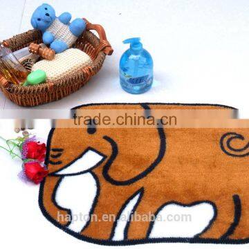 50*70cm polyester custom colorful elephant printing natural cheap rubber floor mats