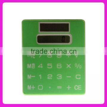 Hot sale Mini slim card touch screen pocket calculatorc&Card shape solar power calculator