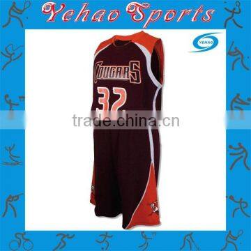 comfortable custom sublimated basketball jersey/uniform with design