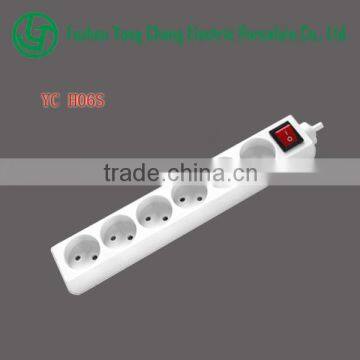 6 outlets electric switch and socket