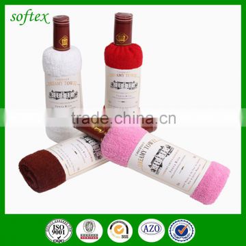 gift wedding cake towel bottle shaped of wine                        
                                                Quality Choice