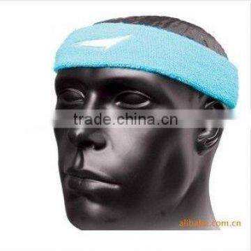 Cotton with embroidery logo Sport Sweat Headband