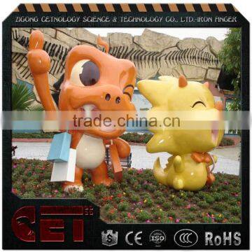 cartoon figures sculpture fiberglass animal life size n Artificial Crafts decoration for shopping mall