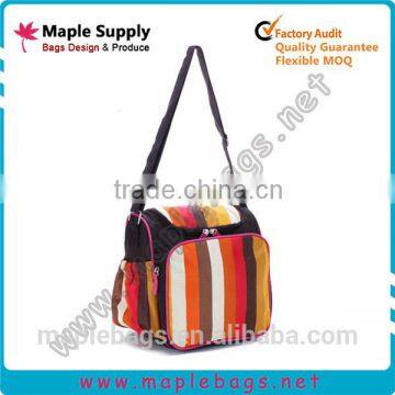 Orange stip color baby proudcts organizer bag