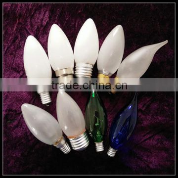 Color blue/green Candle C35 E14 1W LED filament bulb wide voltage AC60-260V 2200K-6500K