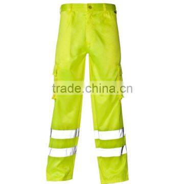 Cotton/Polyester Yellow Cargo Pockets Trousers