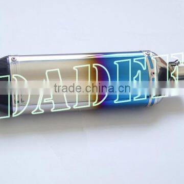 Racing Small Hexagonal Stainless Steel Muffler Slip-on System With Colors-plated Surface for GY6 150 photo-2