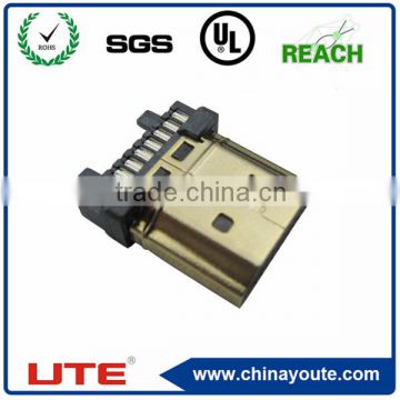 9pin HDMI D Type, male connector for pcb mount