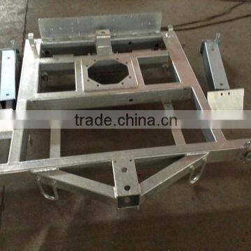 OEM steel sheet Metal Structural hot galvanized steel trailer frame fabrication using for Portable Traffic Lights