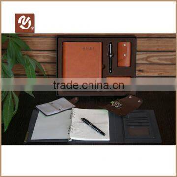 leather card holder key bag and notebook