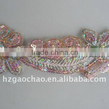 Fancy Flower Design Organza Embroidery Lace