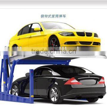 Smart Home Garage Hydraulic Double Columns Tilting Parking Lift